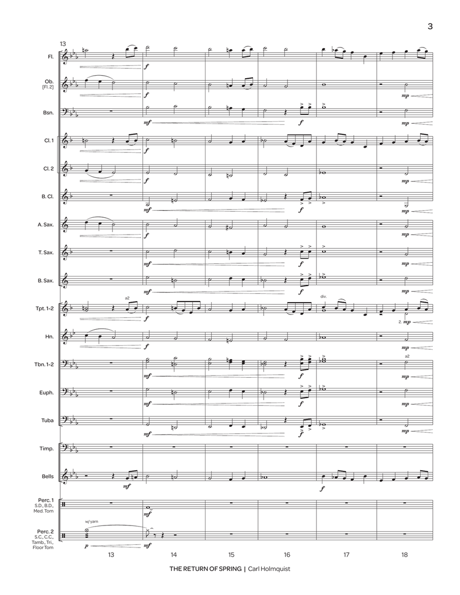 The Return of Spring (score only) Concert Band scores gallery preview page 5