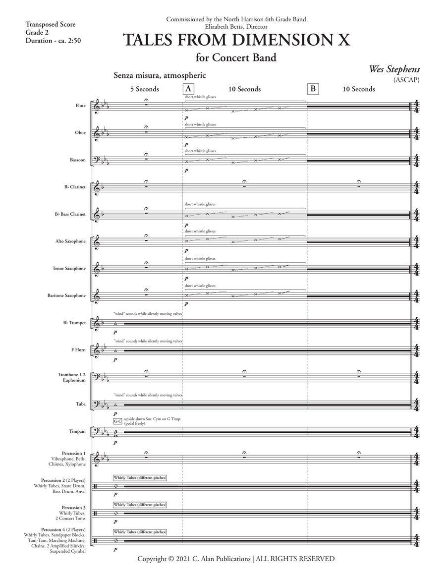 Tales from Dimension X Tales from Dimension X Concert Band scores gallery preview page 2
