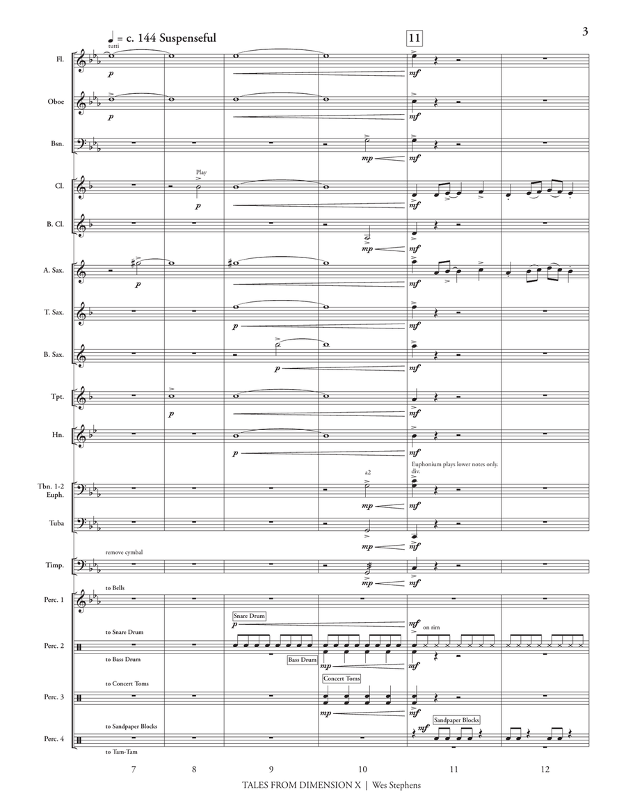 Tales from Dimension X Tales from Dimension X Concert Band scores gallery preview page 4