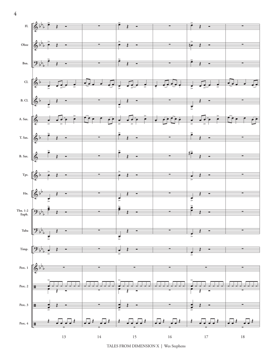 Tales from Dimension X Tales from Dimension X Concert Band scores gallery preview page 5