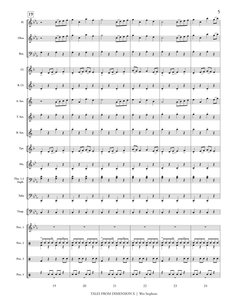 Tales from Dimension X Tales from Dimension X Concert Band scores gallery preview page 6