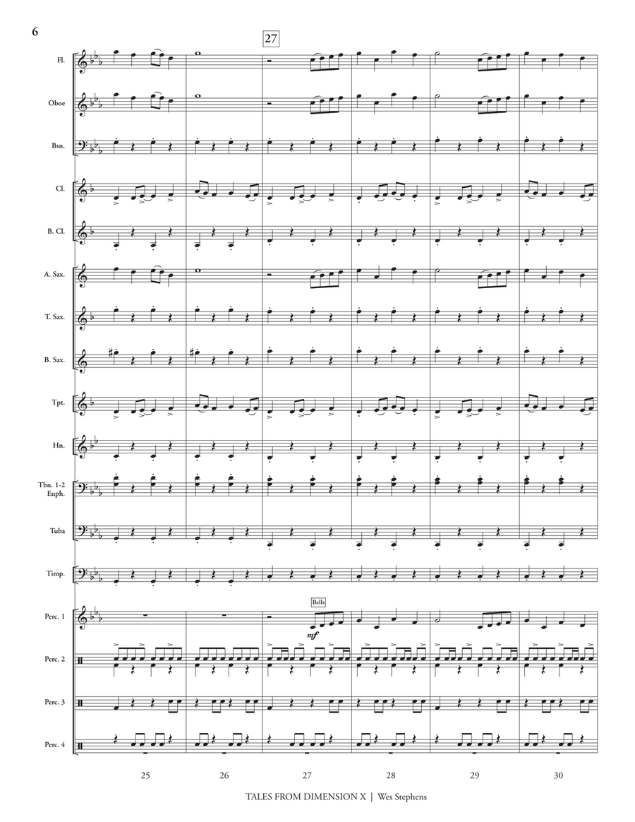 Tales from Dimension X Tales from Dimension X Concert Band scores gallery preview page 7