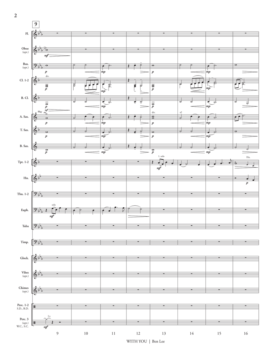With You (score only) Concert Band scores gallery preview page 4