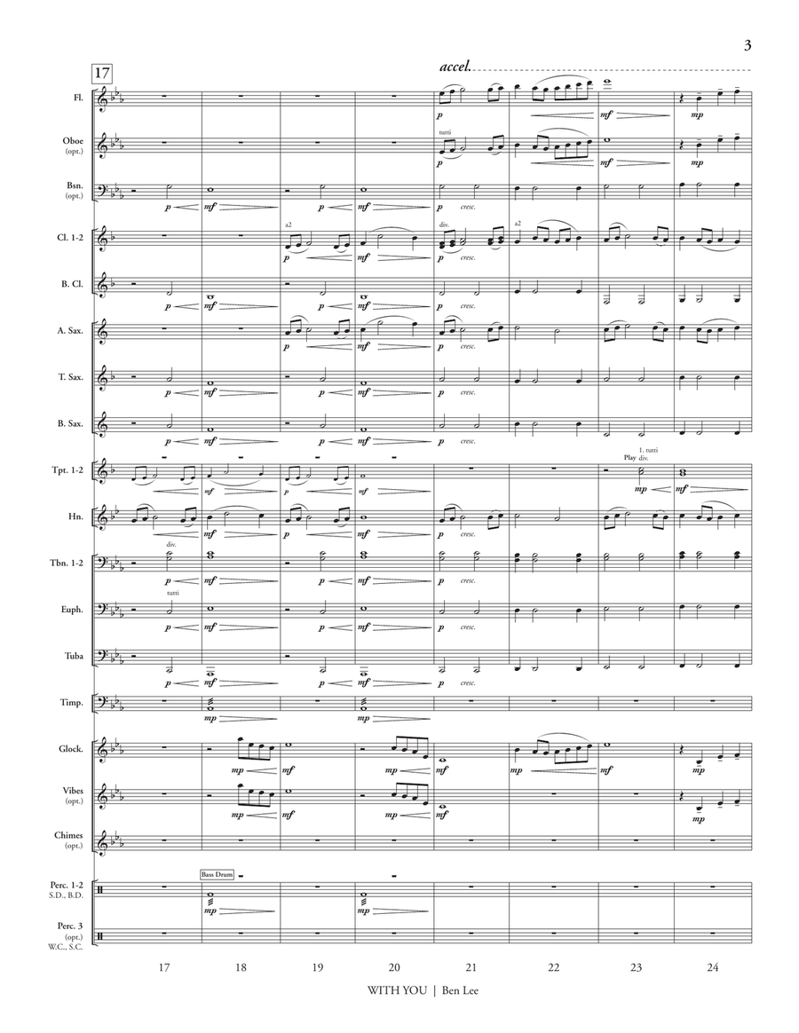 With You (score only) Concert Band scores gallery preview page 5