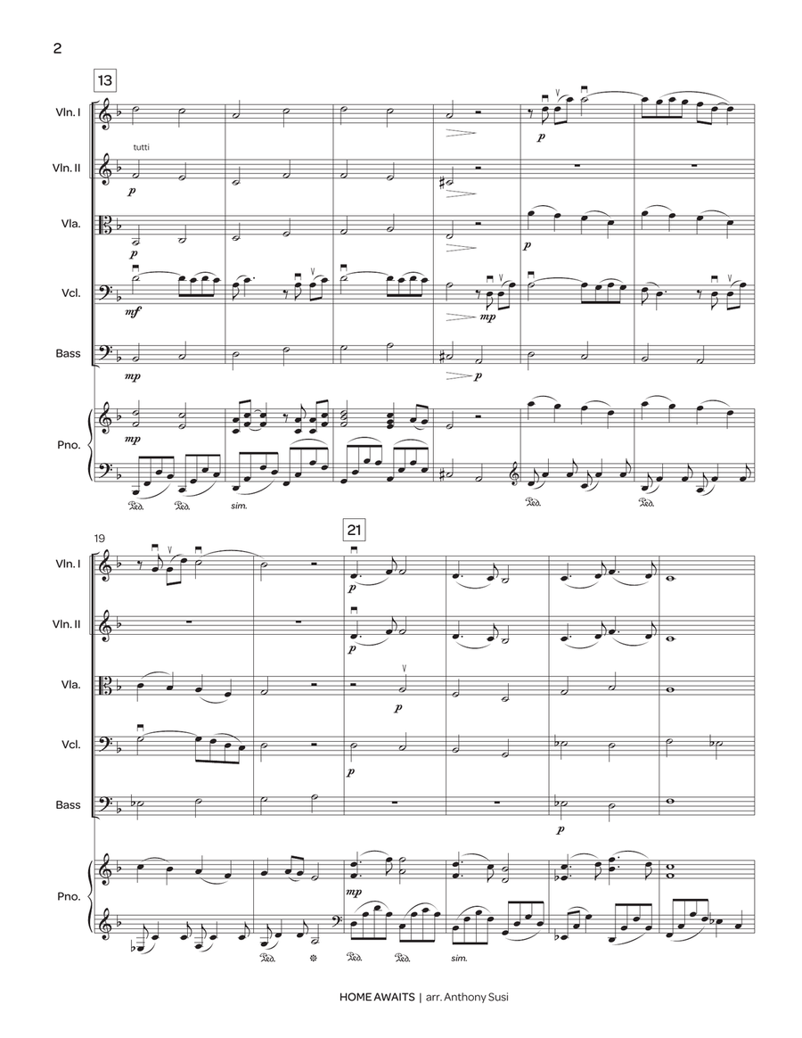 Home Awaits (string orchestra score) String Orchestra scores gallery preview page 3