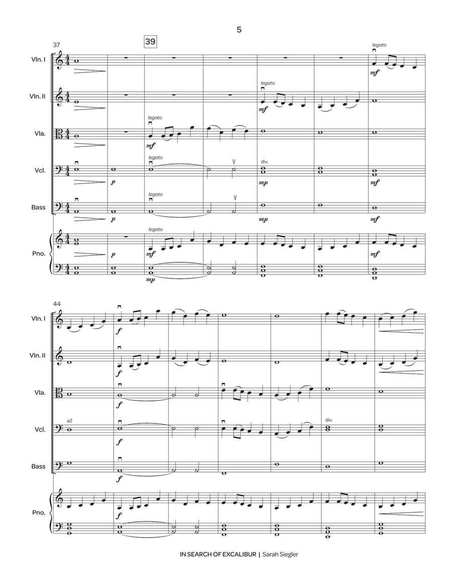 In Search of Excalibur In Search of Excalibur String Orchestra scores gallery preview page 5