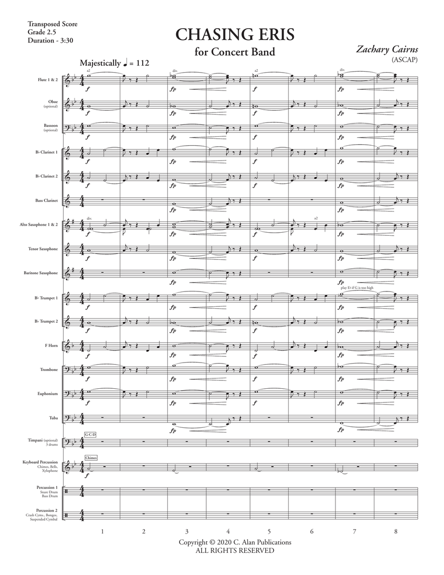 Chasing Eris Chasing Eris Concert Band scores gallery preview page 3