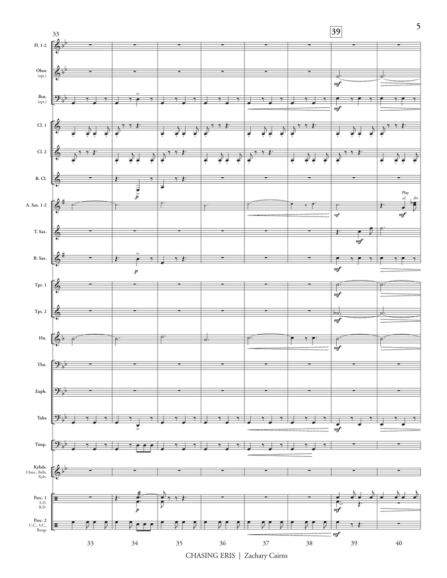 Chasing Eris Chasing Eris Concert Band scores gallery preview page 7
