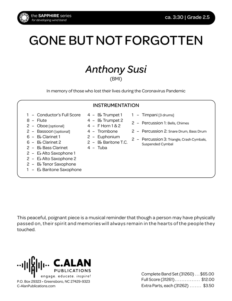 Gone But Not Forgotten Gone But Not Forgotten Concert Band scores gallery preview page 2