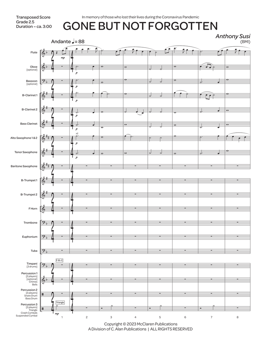Gone But Not Forgotten Gone But Not Forgotten Concert Band scores gallery preview page 3