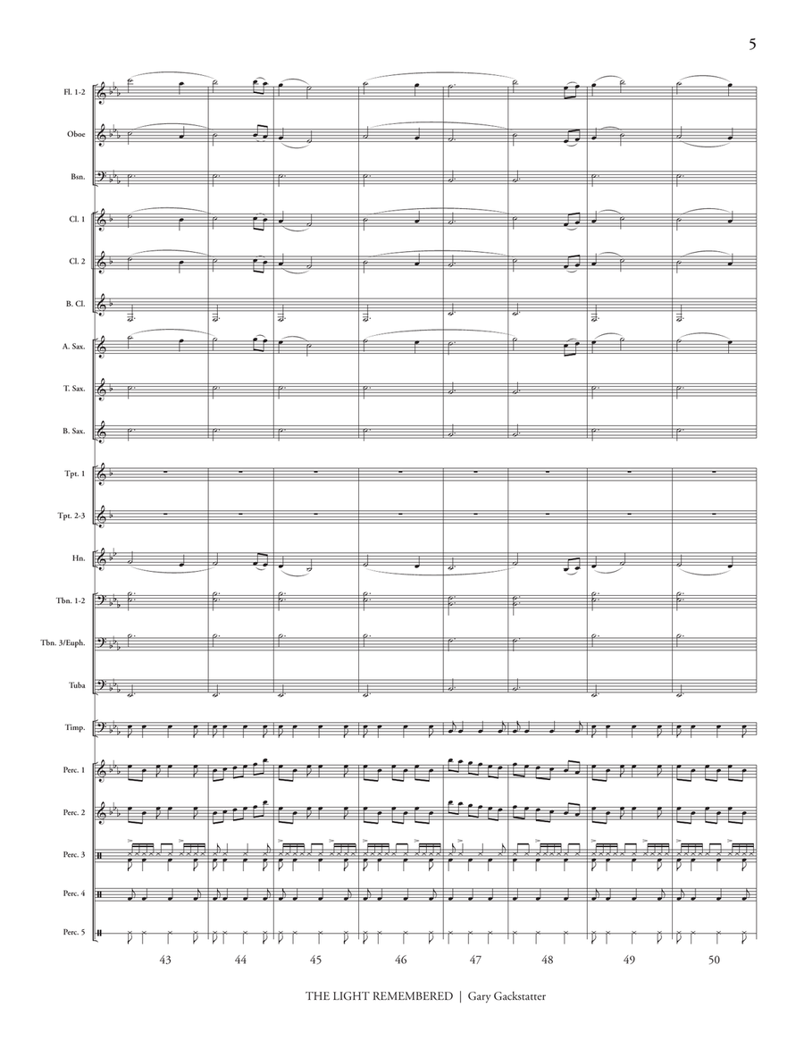 The Light Remembered (score only) Concert Band scores gallery preview page 6