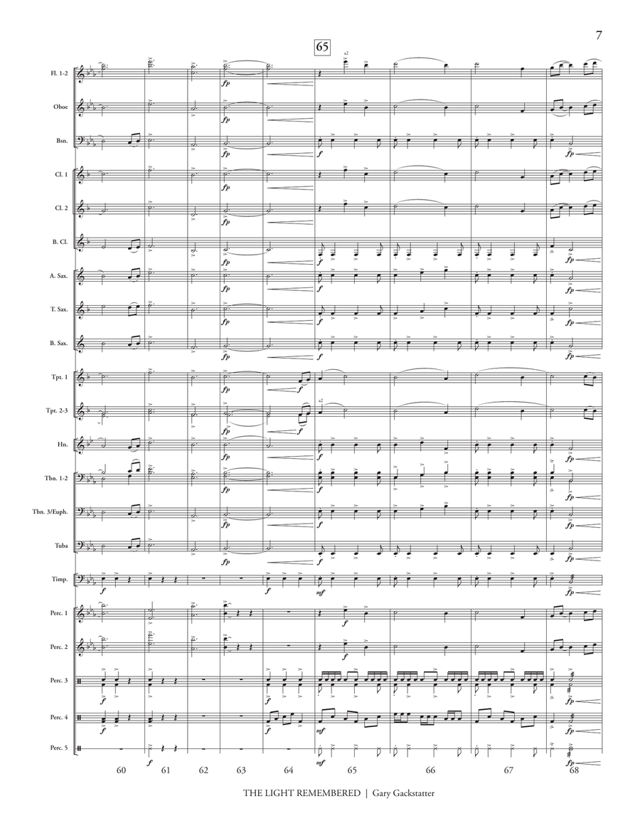 The Light Remembered (score only) Concert Band scores gallery preview page 8