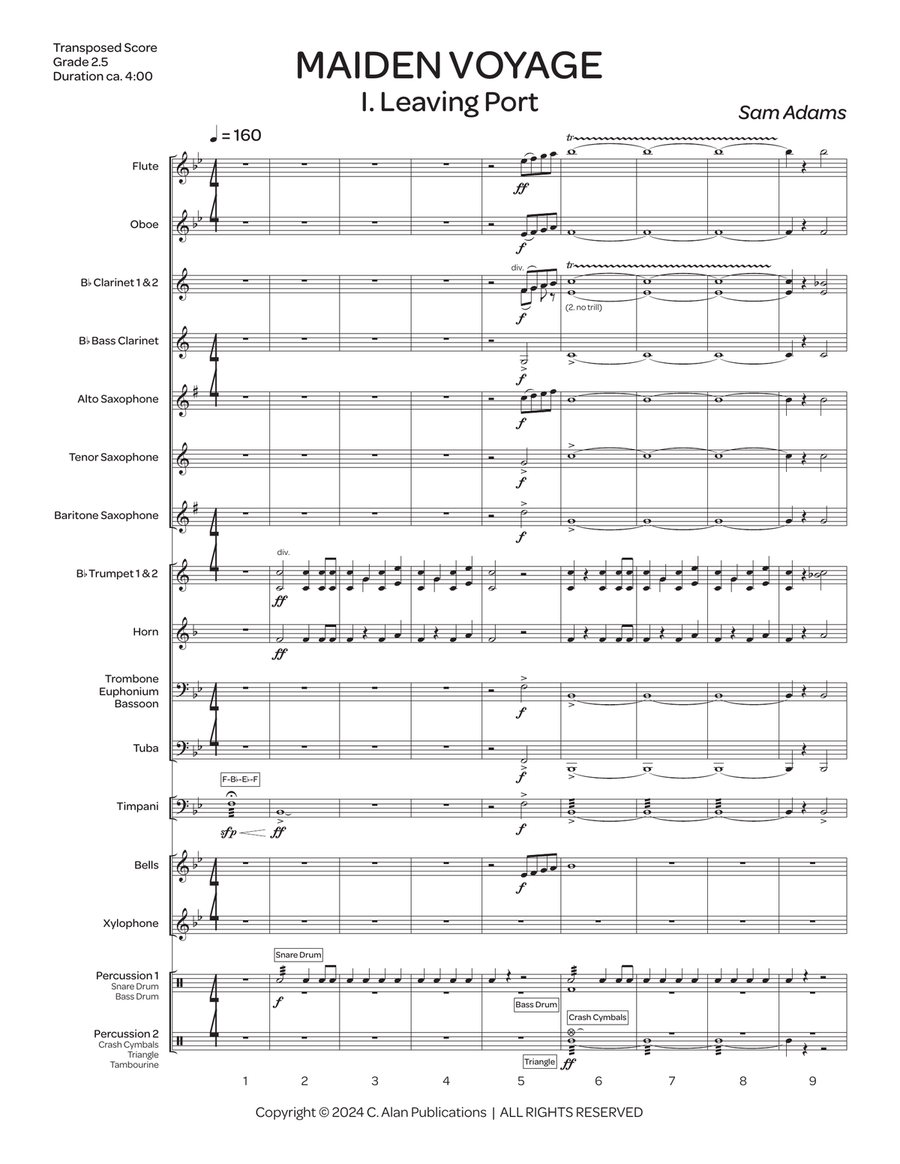 Maiden Voyage (score only) Concert Band scores gallery preview page 2