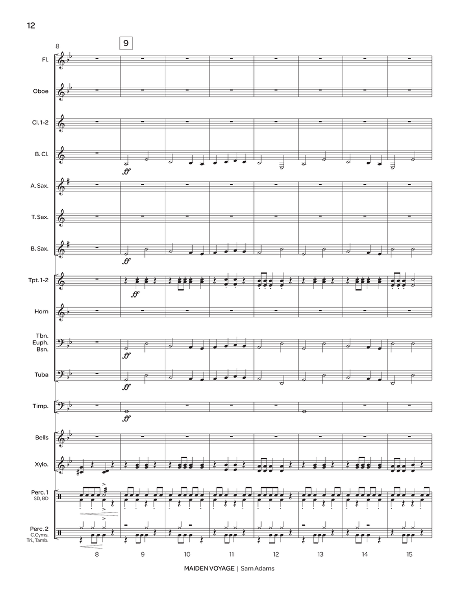 Maiden Voyage (score only) Concert Band scores gallery preview page 7