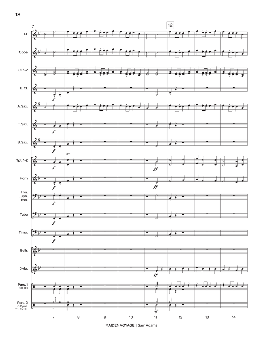 Maiden Voyage (score only) Concert Band scores gallery preview page 9