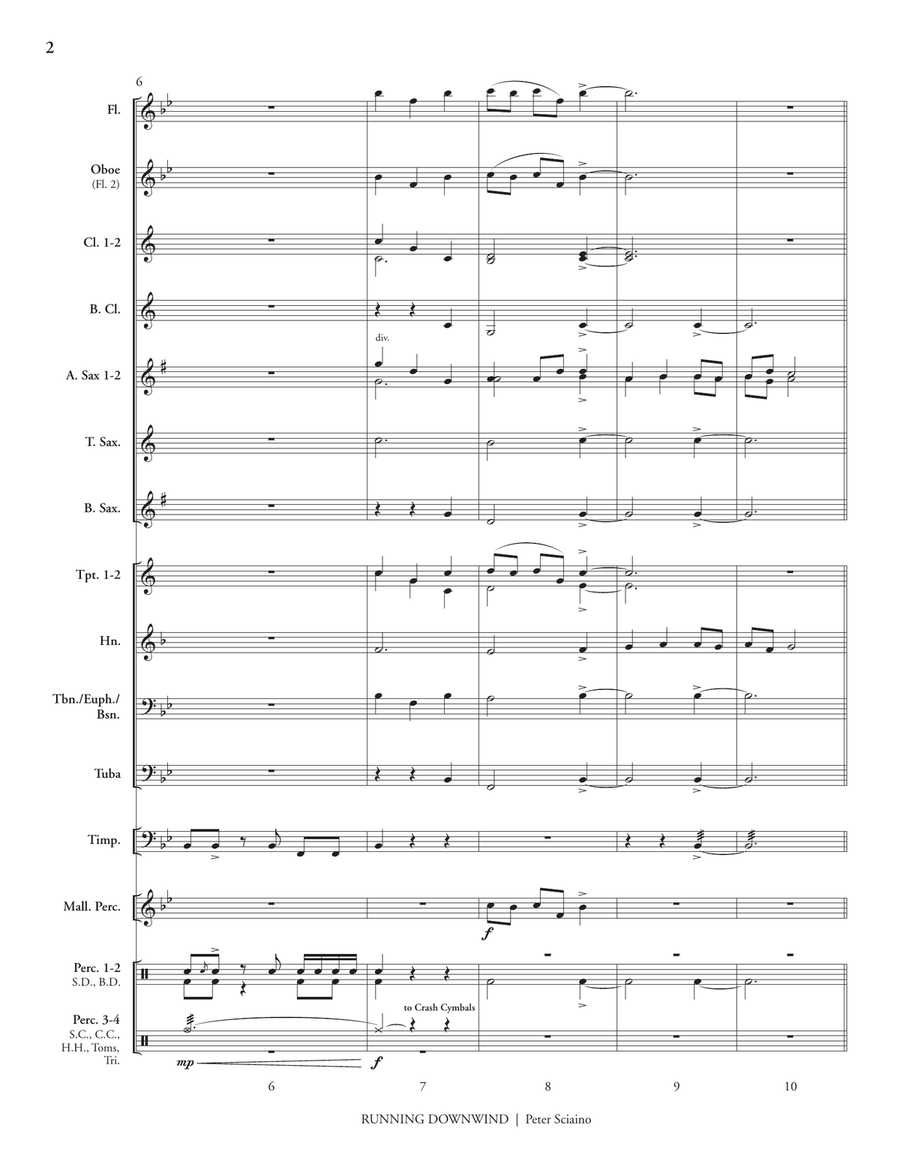 Running Downwind Running Downwind Concert Band scores gallery preview page 4
