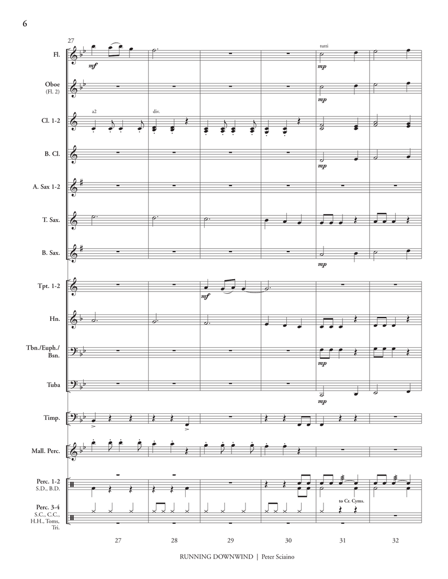 Running Downwind Running Downwind Concert Band scores gallery preview page 8