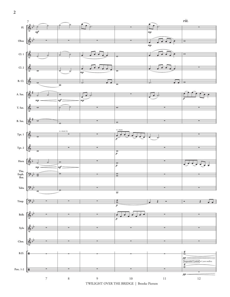 Twilight over the Bridge Twilight over the Bridge Concert Band scores gallery preview page 4