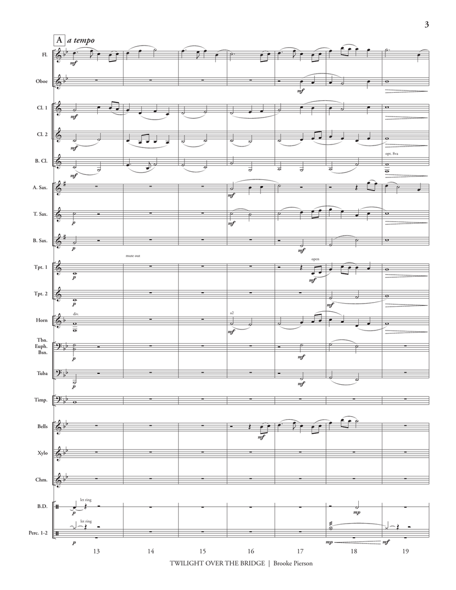 Twilight over the Bridge Twilight over the Bridge Concert Band scores gallery preview page 5