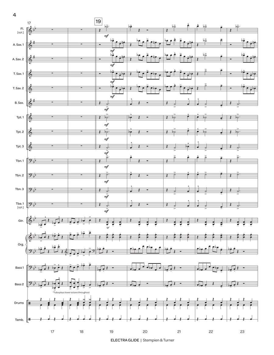 Electra Glide Electra Glide Jazz Ensemble scores gallery preview page 4