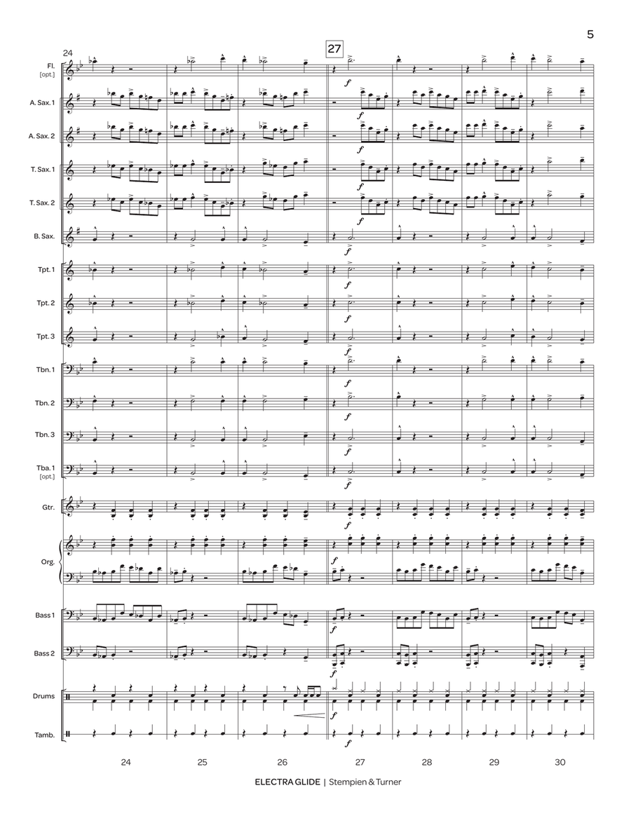 Electra Glide Electra Glide Jazz Ensemble scores gallery preview page 5