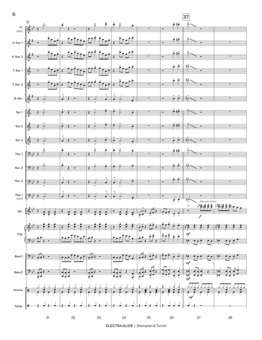 Electra Glide Electra Glide Jazz Ensemble scores gallery preview page 6