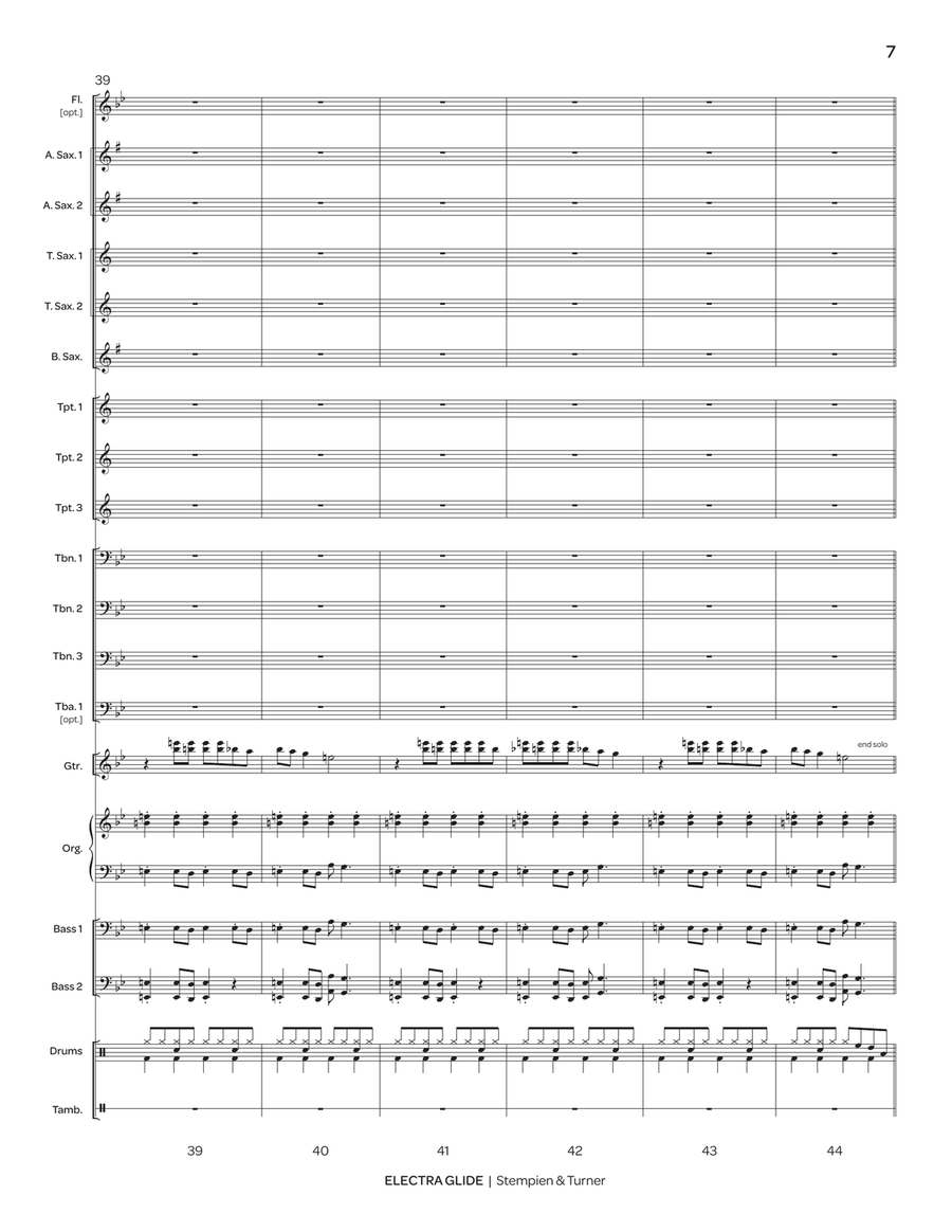 Electra Glide Electra Glide Jazz Ensemble scores gallery preview page 7