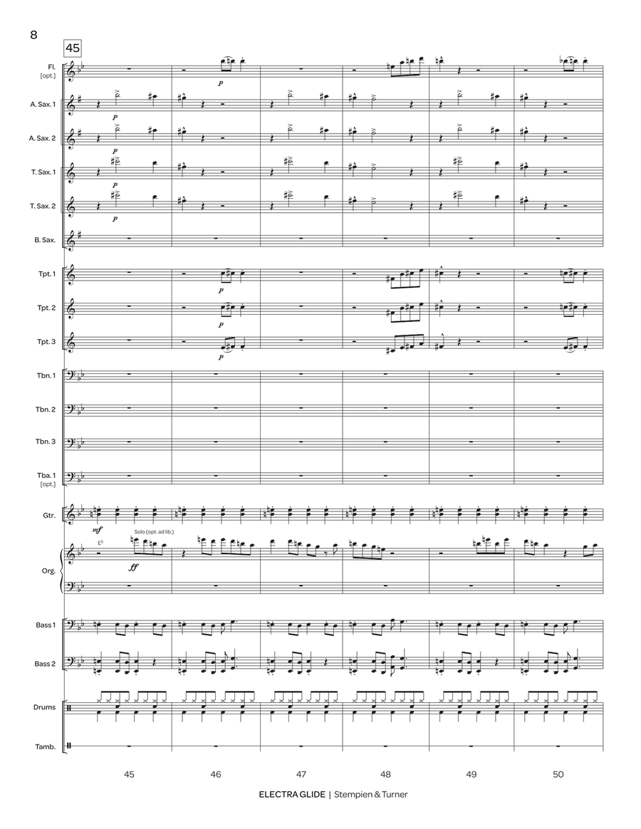 Electra Glide Electra Glide Jazz Ensemble scores gallery preview page 8