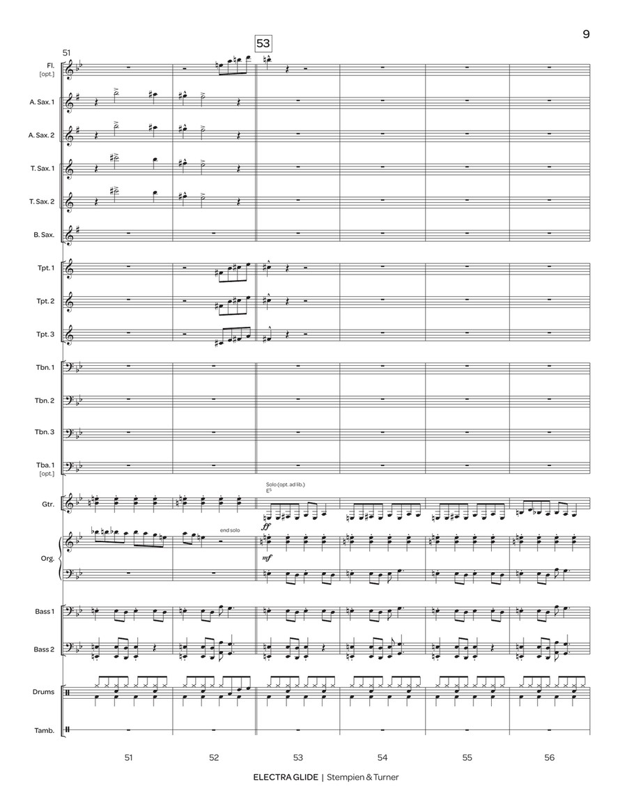 Electra Glide Electra Glide Jazz Ensemble scores gallery preview page 9