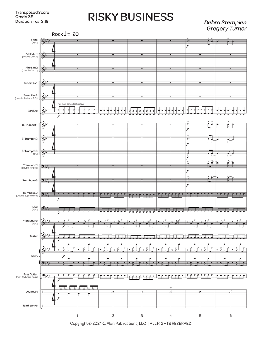 Risky Business Risky Business Jazz Ensemble scores gallery preview page 2
