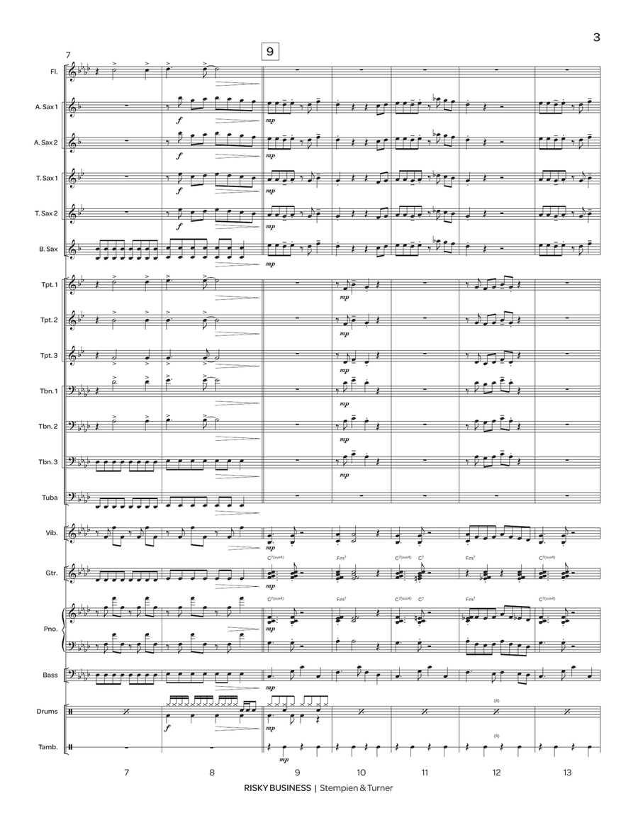 Risky Business Risky Business Jazz Ensemble scores gallery preview page 3