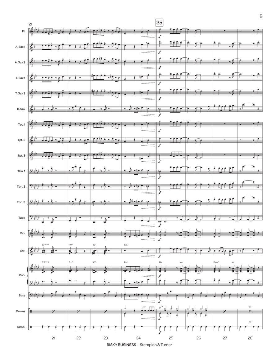 Risky Business Risky Business Jazz Ensemble scores gallery preview page 5