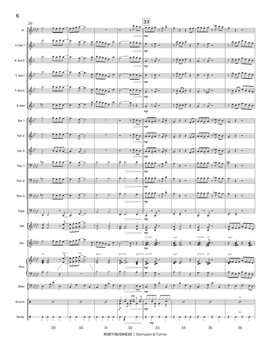 Risky Business Risky Business Jazz Ensemble scores gallery preview page 6