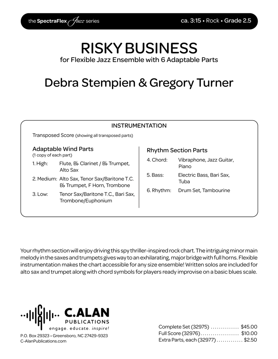 Risky Business (flex) Risky Business (flex) Jazz Ensemble scores gallery preview page 2
