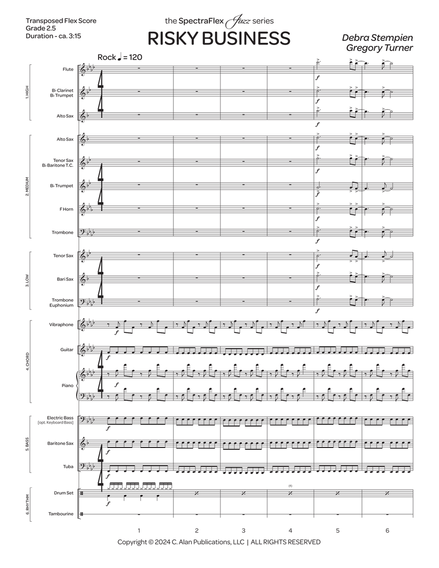 Risky Business (flex) Risky Business (flex) Jazz Ensemble scores gallery preview page 3