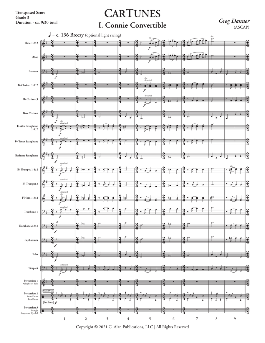 CarTunes (score only) CarTunes (score only) Concert Band scores gallery preview page 2