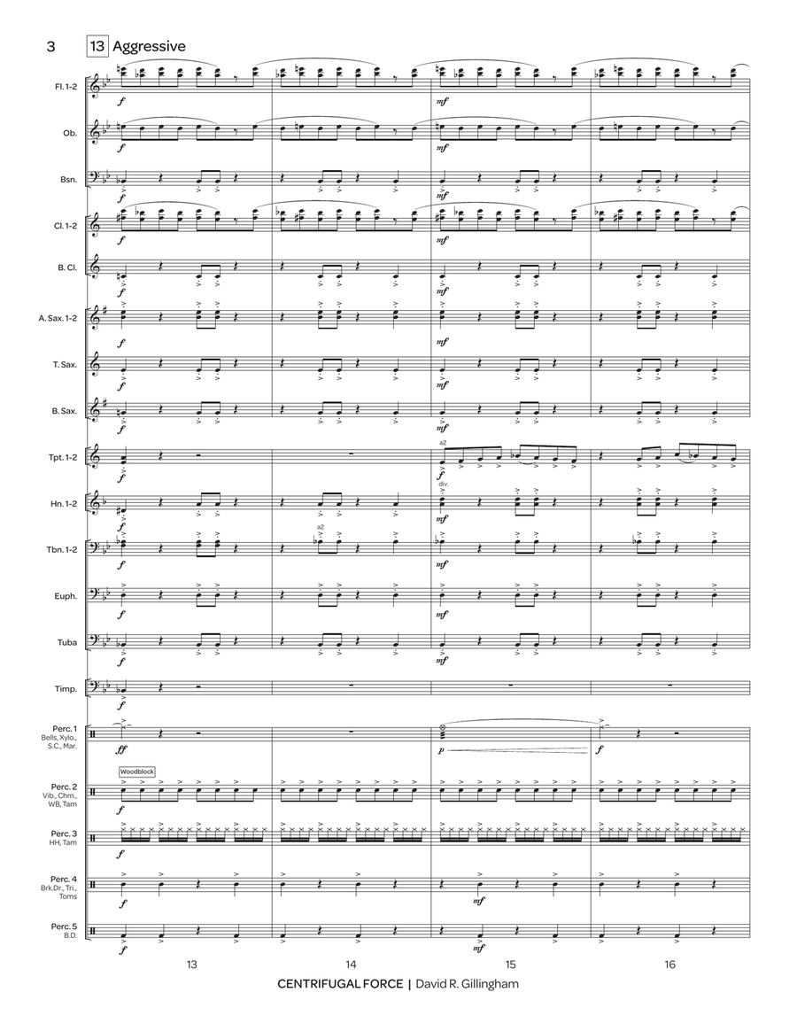 Centrifugal Force (score only) Concert Band scores gallery preview page 5