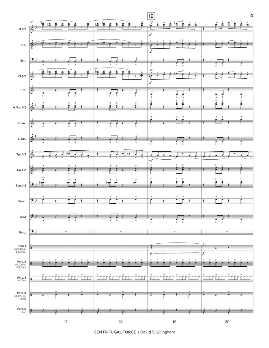 Centrifugal Force (score only) Concert Band scores gallery preview page 6
