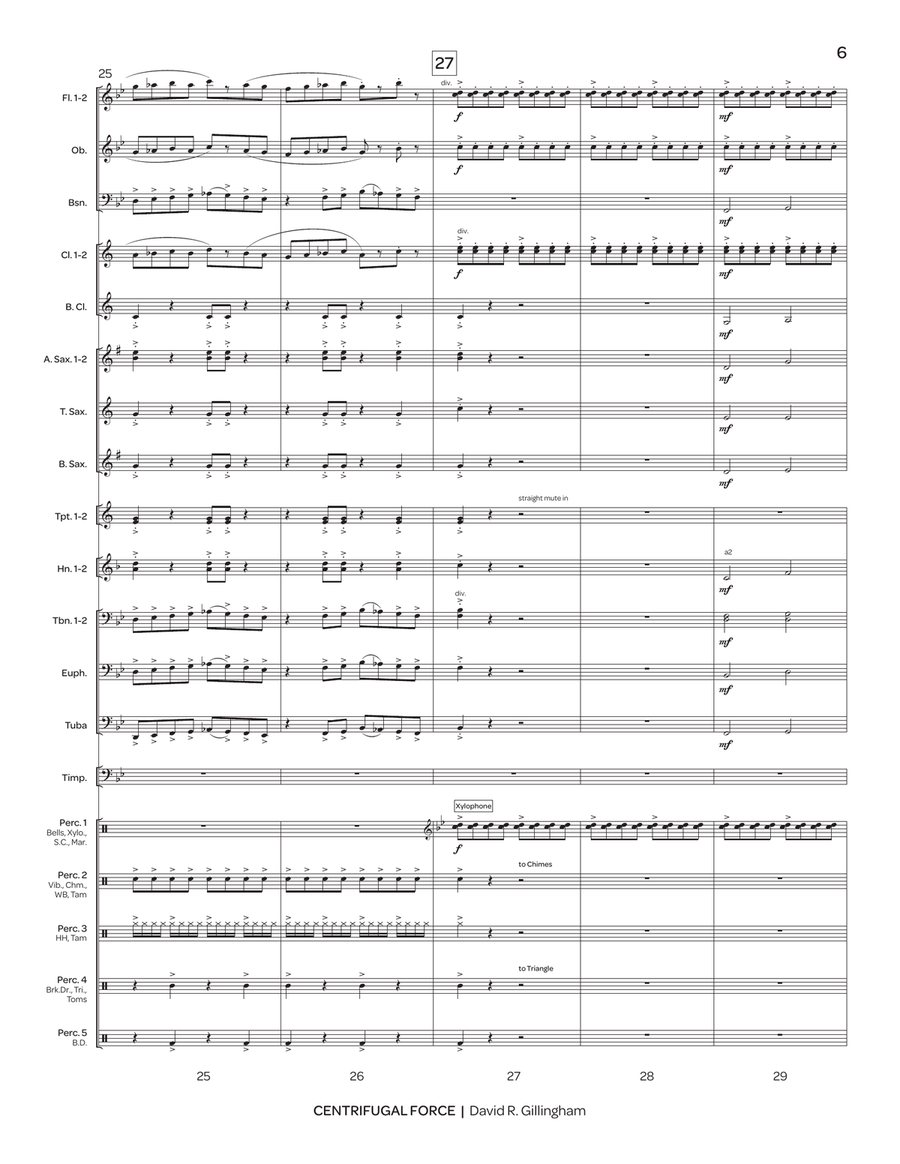 Centrifugal Force (score only) Concert Band scores gallery preview page 8