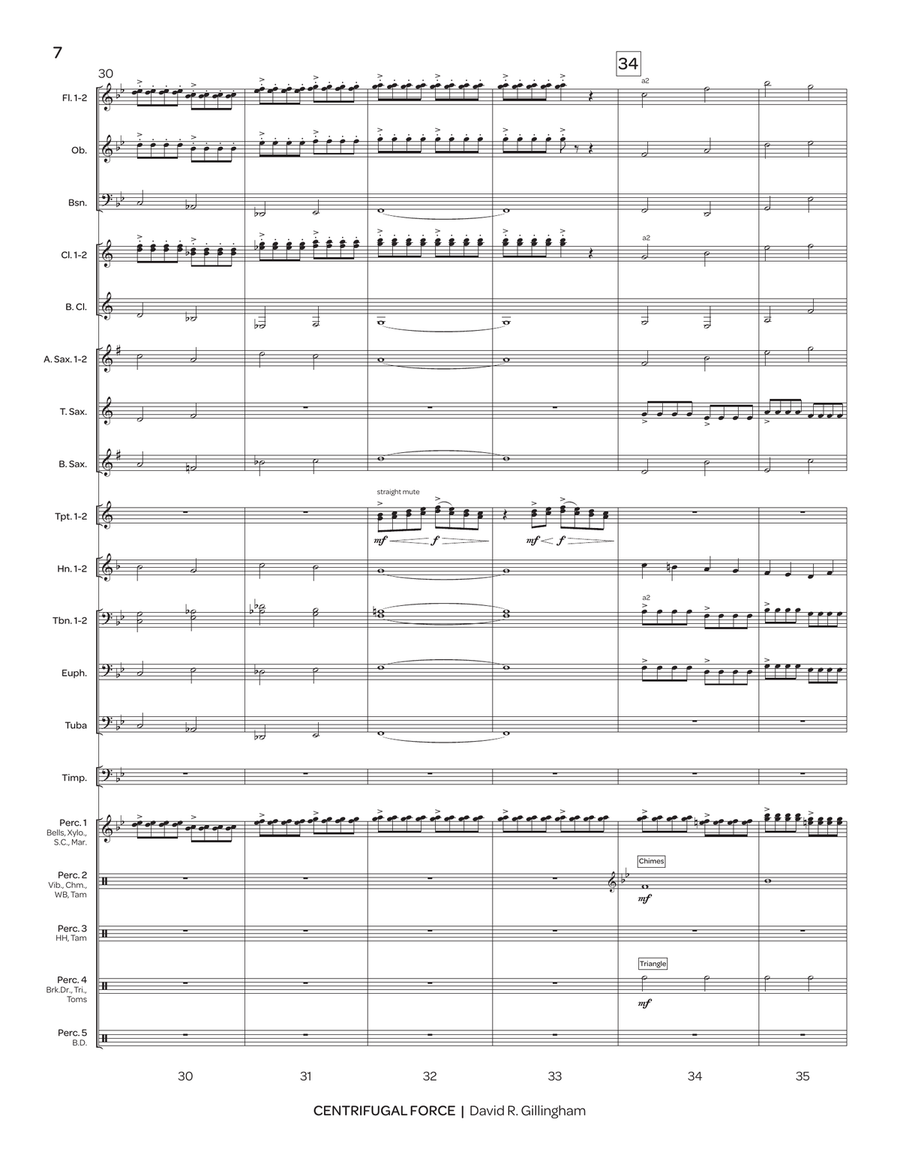 Centrifugal Force (score only) Concert Band scores gallery preview page 9