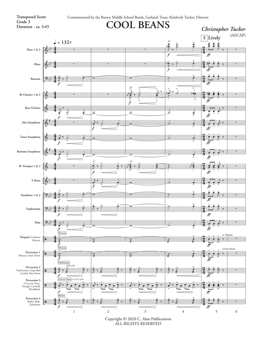 Cool Beans (score only) Cool Beans (score only) Concert Band scores gallery preview page 3
