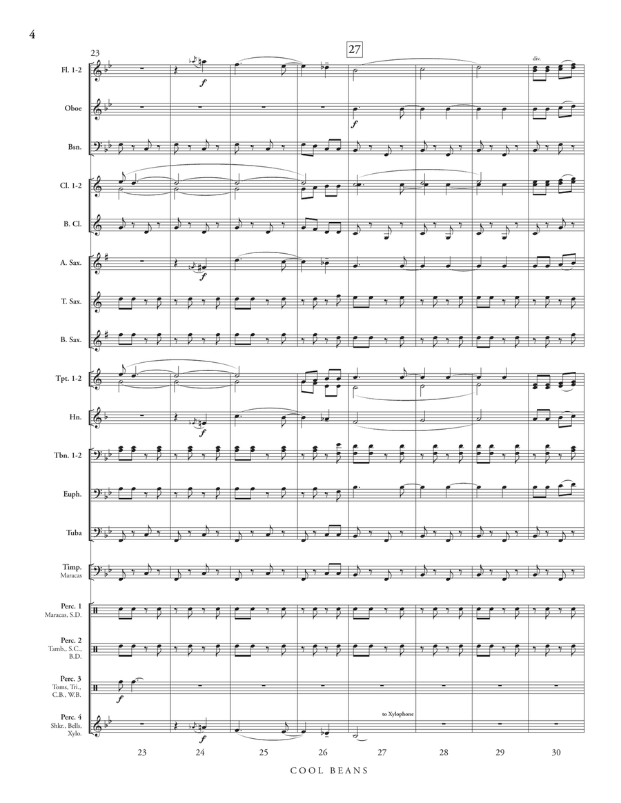 Cool Beans (score only) Cool Beans (score only) Concert Band scores gallery preview page 6