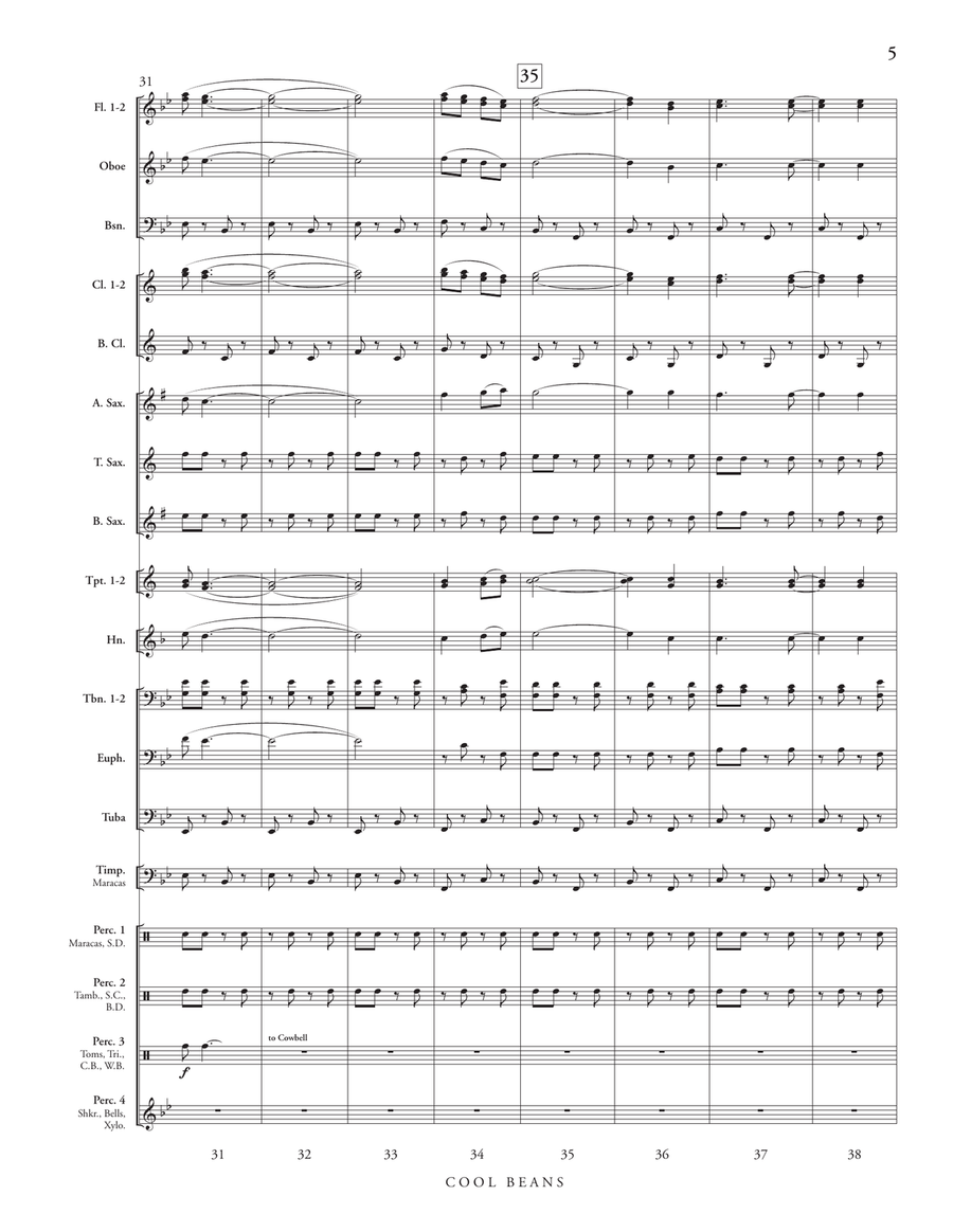 Cool Beans (score only) Cool Beans (score only) Concert Band scores gallery preview page 7