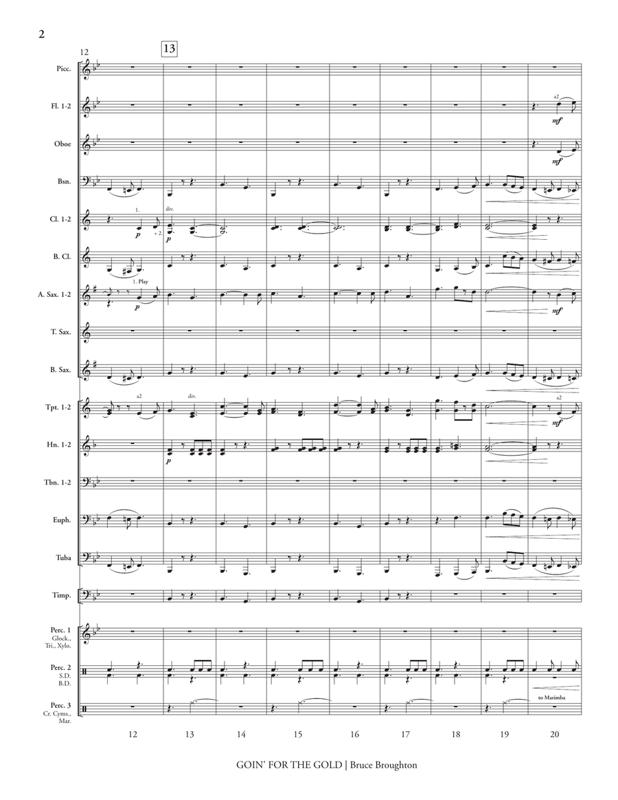 Goin' for the Gold (score only) Concert Band scores gallery preview page 4