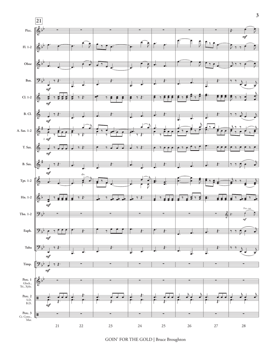 Goin' for the Gold (score only) Concert Band scores gallery preview page 5