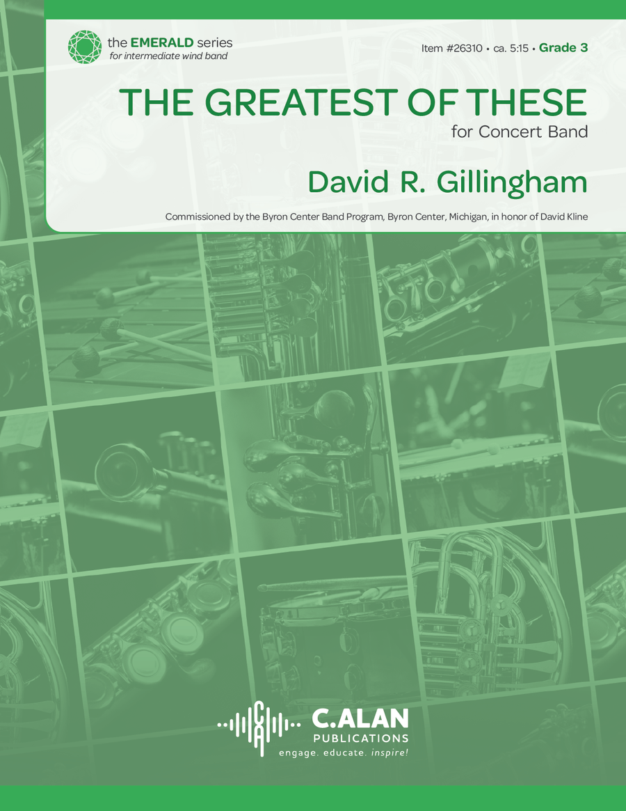 The Greatest of These (score only) Concert Band scores gallery preview page 1
