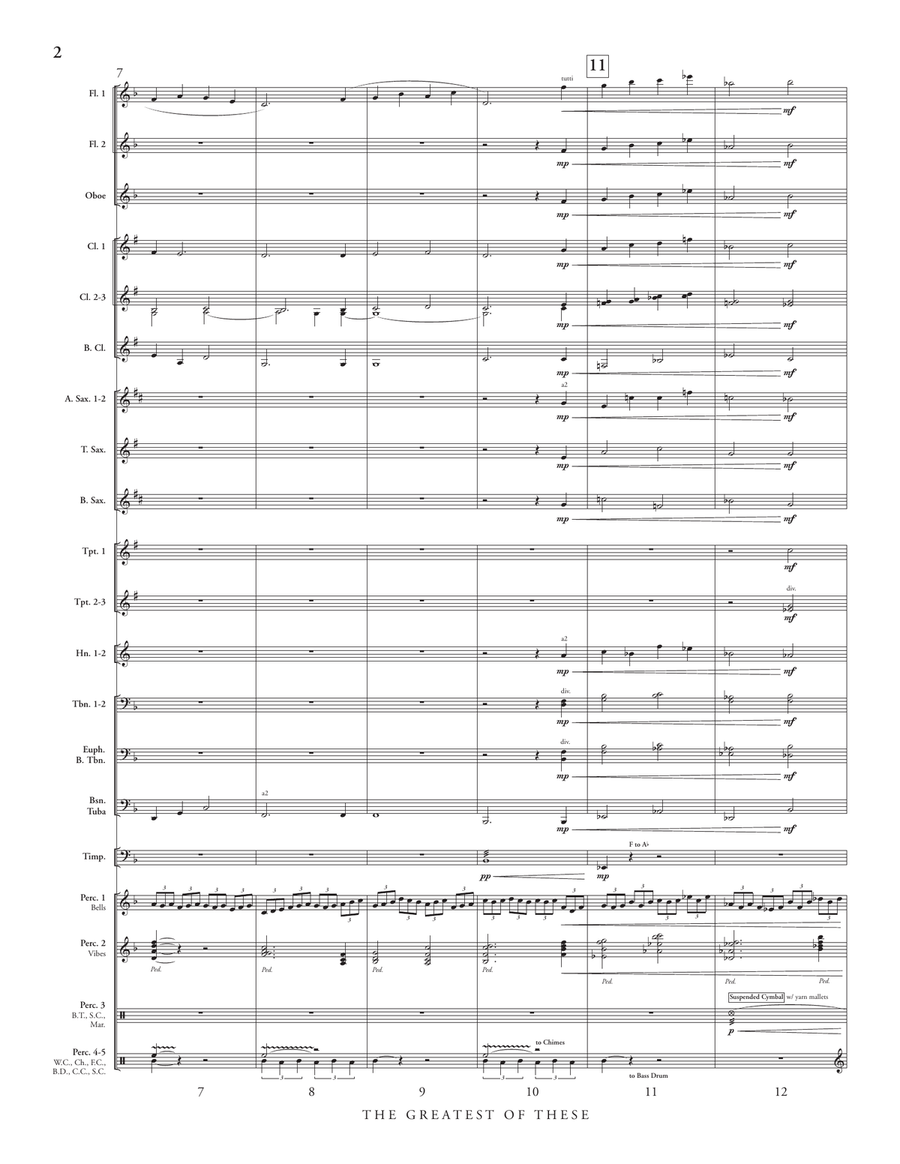 The Greatest of These (score only) Concert Band scores gallery preview page 4