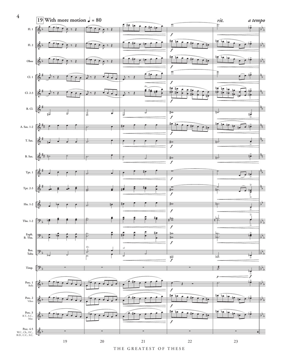 The Greatest of These (score only) Concert Band scores gallery preview page 6