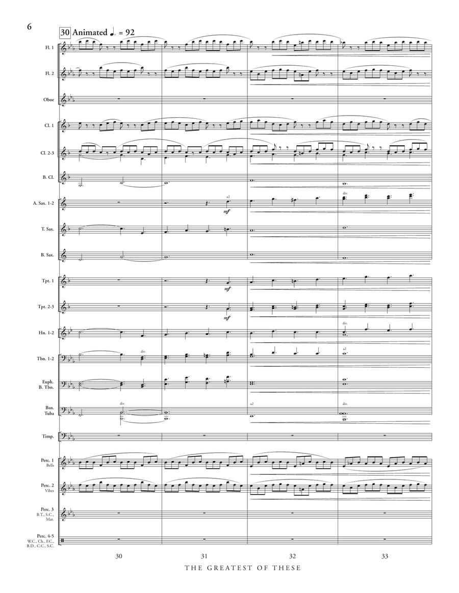 The Greatest of These (score only) Concert Band scores gallery preview page 8