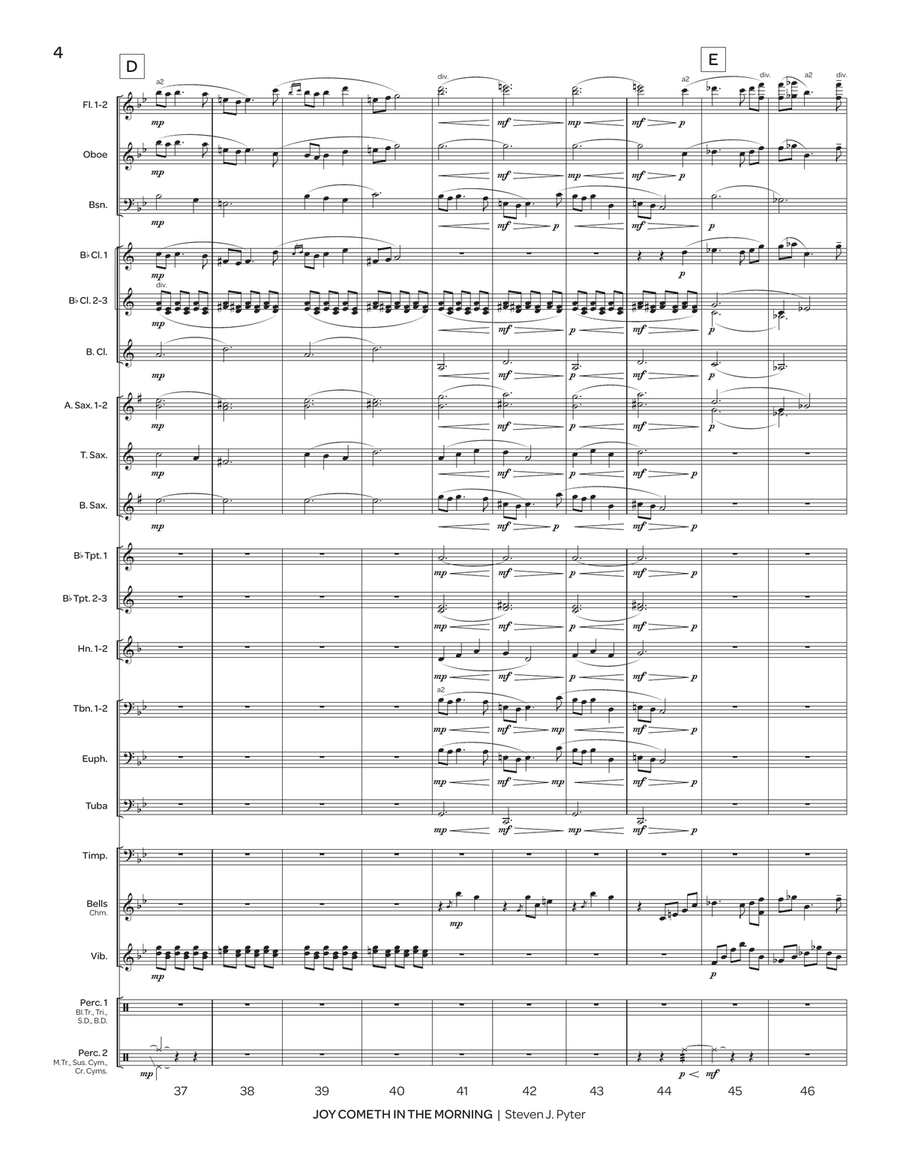 Joy Cometh in the Morning Concert Band scores gallery preview page 5